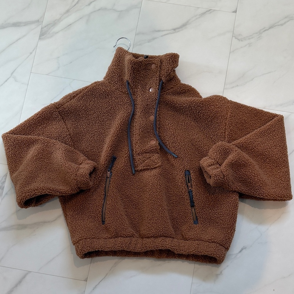 Cozy Sherpa Pullover Jacket